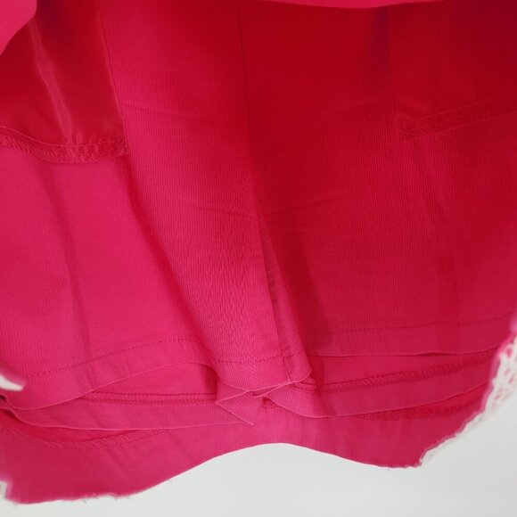 Crown and ivy womens 6 pink textured skort crochet eyelet trim detail stretch - Picture 5 of 7